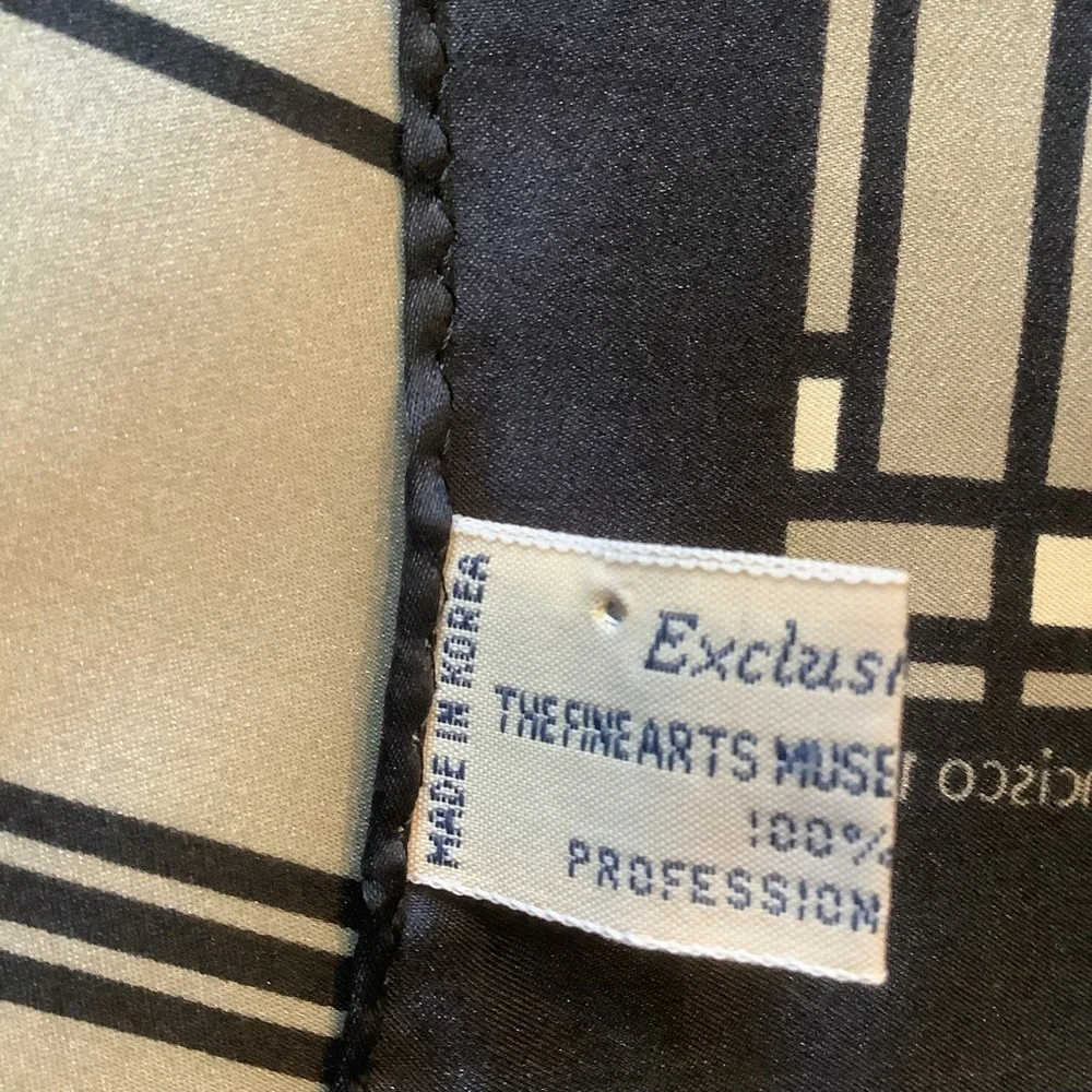 Vintage Frank Lloyd Wright Silk Scarf for Fine Arts Museum of San Francisco